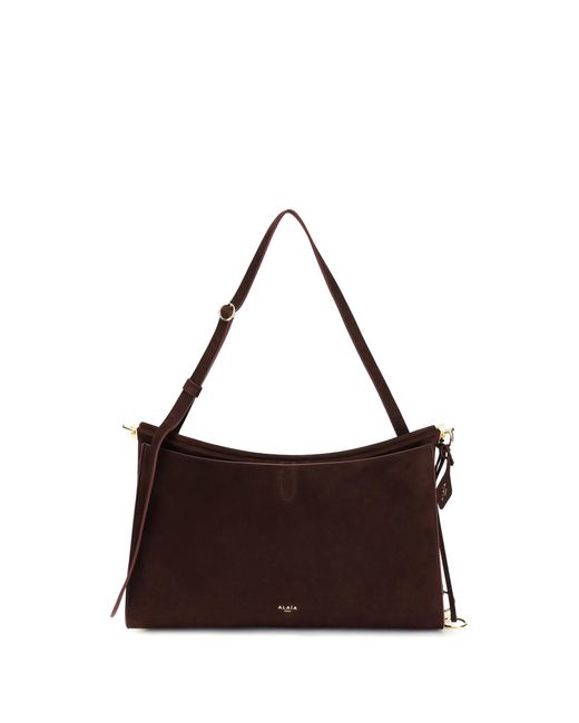 Alaïa Brown Shoulder Bag Le Click Pocket Calf Leather