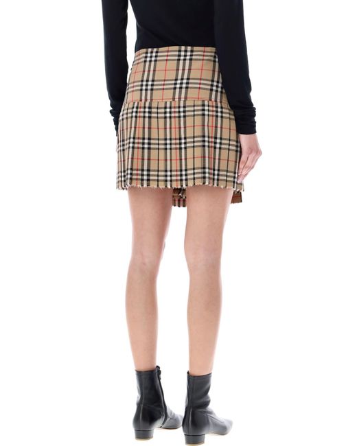 Burberry vintage discount check wool kilt