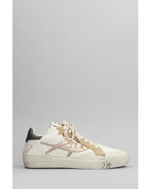 Ash Natural Moonlight Sneakers In Beige Leather