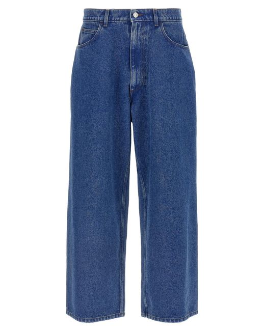 Marni Blue Low Waist Wide Leg Denim Jeans for men