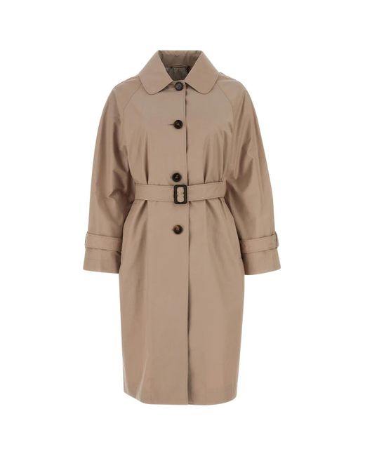 Max Mara The Cube Natural Twill Ftrench Trench Coat