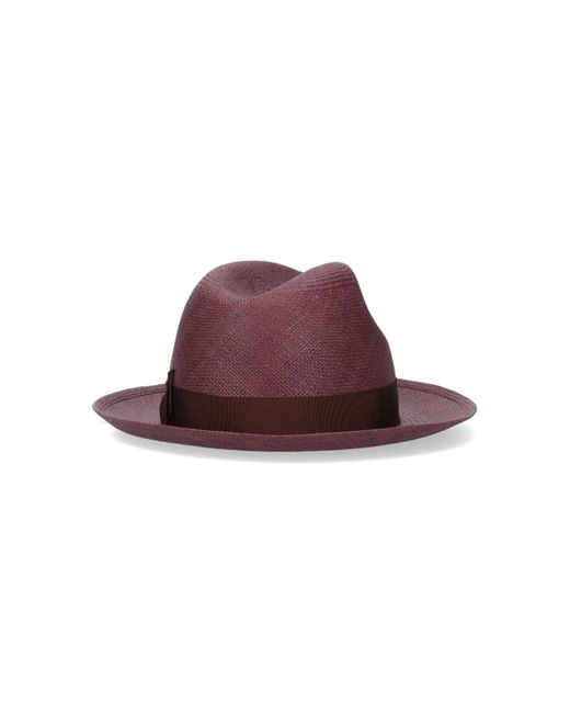 Borsalino Purple 'panama' Hat for men