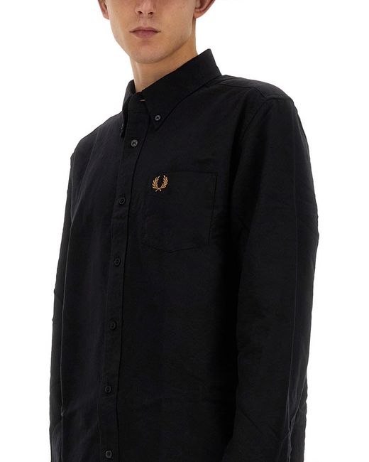 Fred Perry Black Shirt With Logo for men