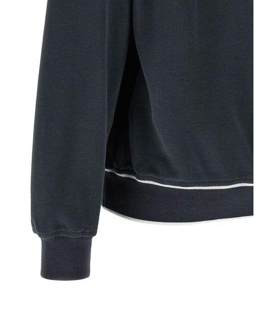 Brunello Cucinelli Black Cotton Sweatshirt Clothing