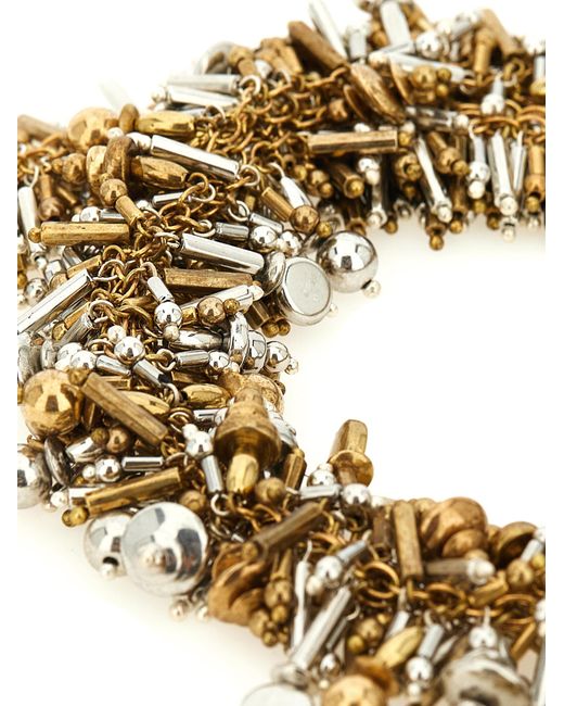 Dries Van Noten White Marabou Necklace