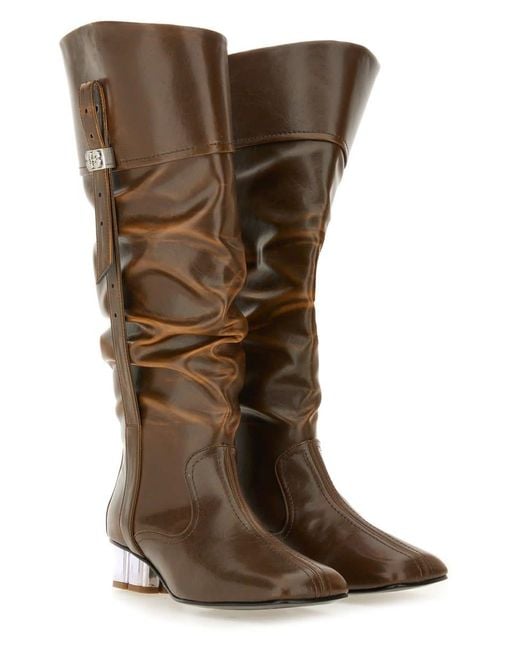 Ganni Brown Polyurethane Boots
