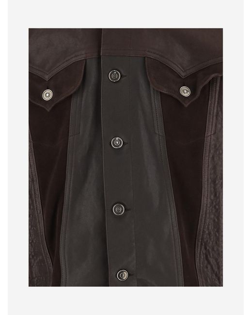 Versace Black Leather Jacket for men