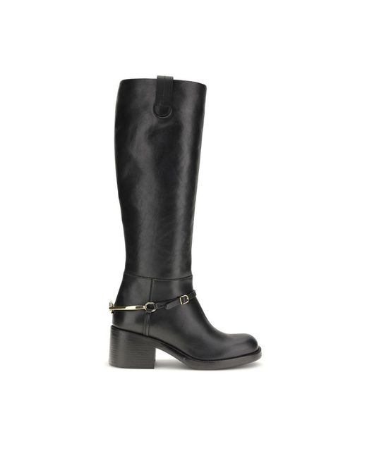 Chloé Black Calf Leather Bos Taurus Lace