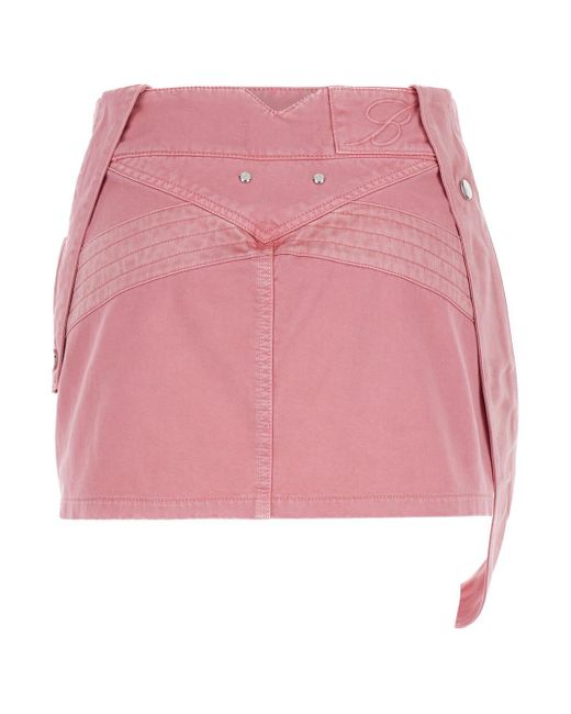 Blumarine Pink Medium Waist Miniskirt