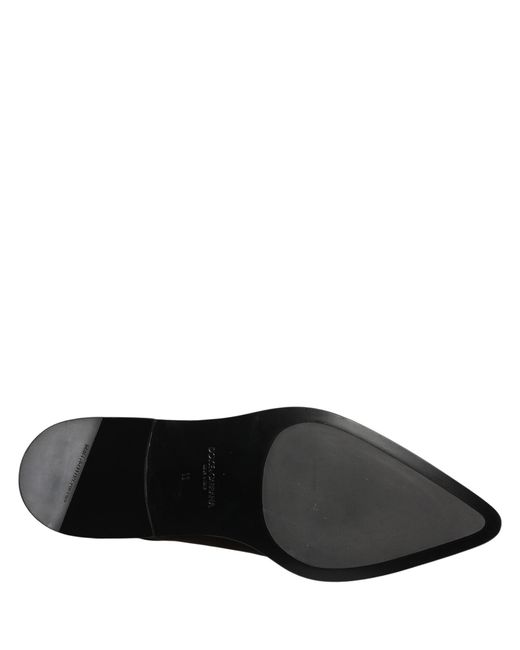 Dolce & Gabbana Black Leather Derby Dress Formal Shoes Calf for men