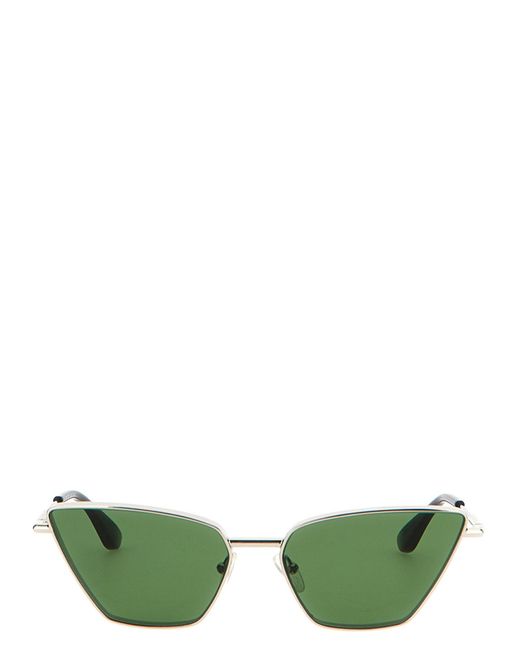 McQueen Green Cat-Eye Sunglasses Acetate