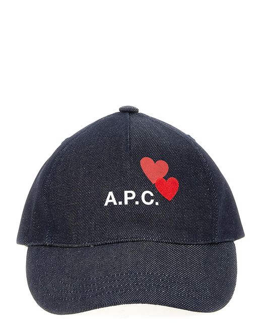 A.P.C. Blue Valentine'S Day Capsule 'Eden' Baseball Cap