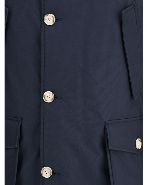 Woolrich Blue Down Jackets for men