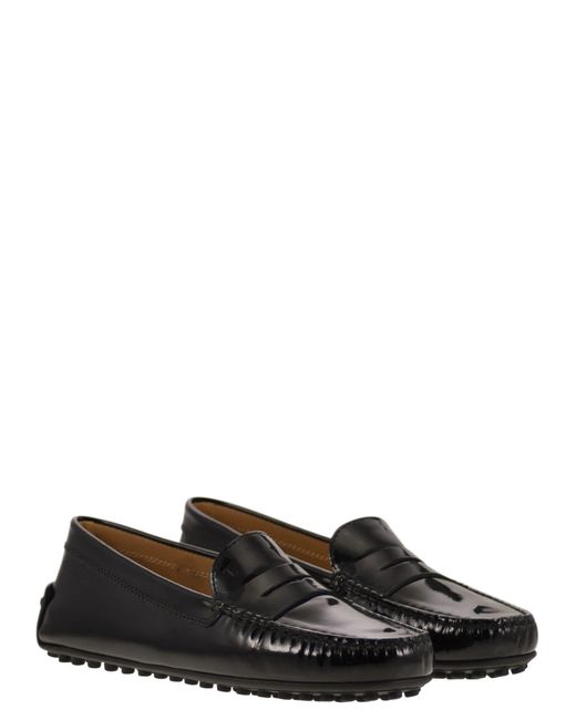 Tod's Black City Gommino Moccasin