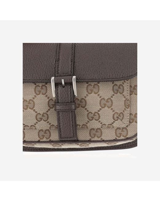 Gucci Black Gg Shoulder Bag Fabric Messenger for men