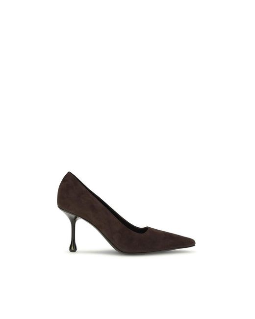Jimmy Choo Black Brown Leather High Heel Pumps