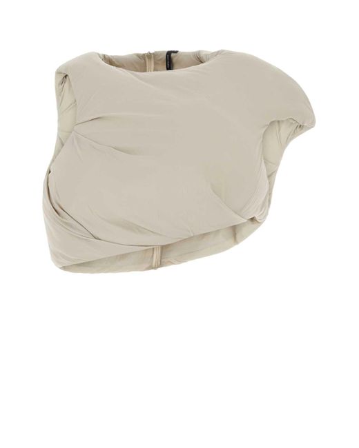 Entire studios Natural Sand Stretch Nylon Padded Boulder Top