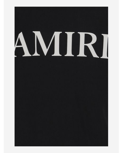 Amiri Black Cotton T-Shirt With Logo T-Shirts for men