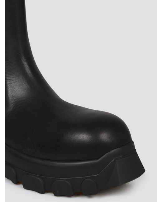 Rick Owens Black Beatle Bozo Tractor Boots for men