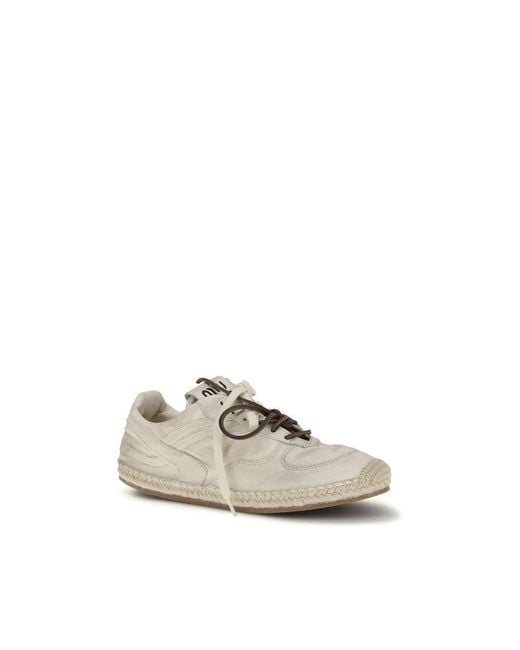 Miu Miu White Cotton Platform Sneakers