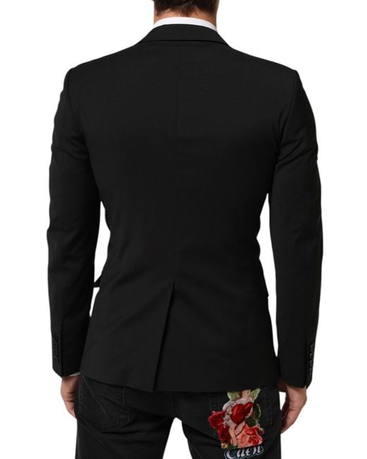 Dolce & Gabbana Black Staff 2 Buttons Suit Jacket Blazer for men
