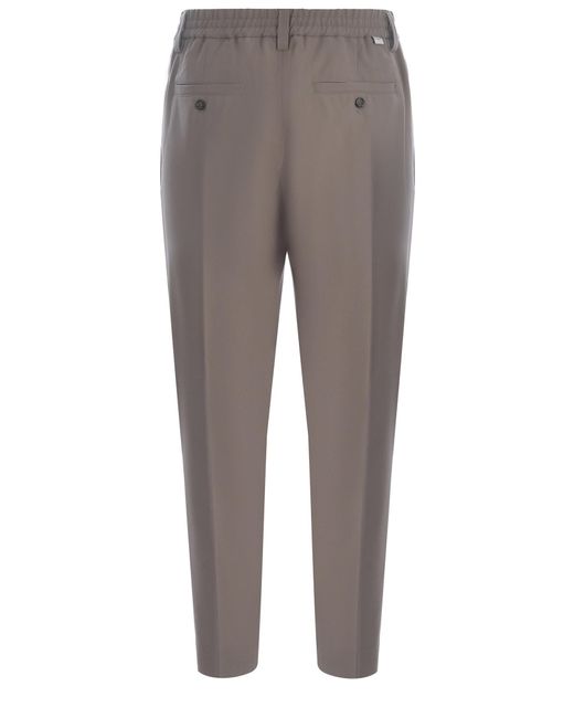 Paolo Pecora Gray Trousers Made Of Fresh Wool for men