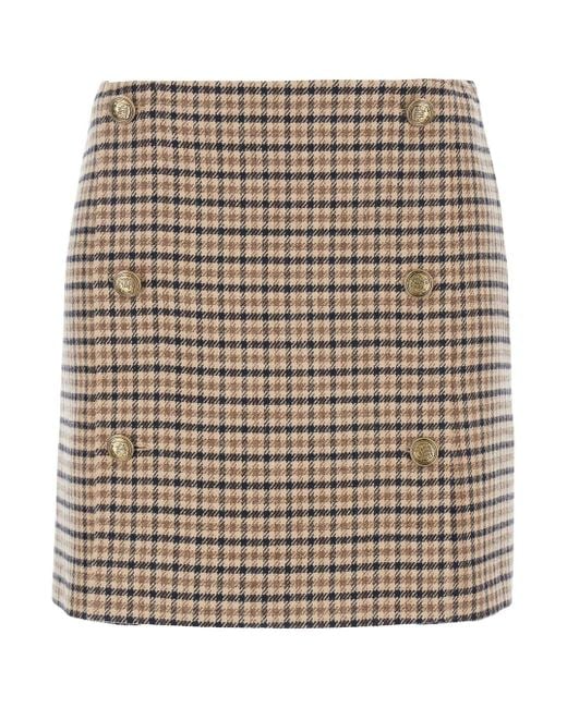 Twinset Natural Skirt With All-Over Stripe