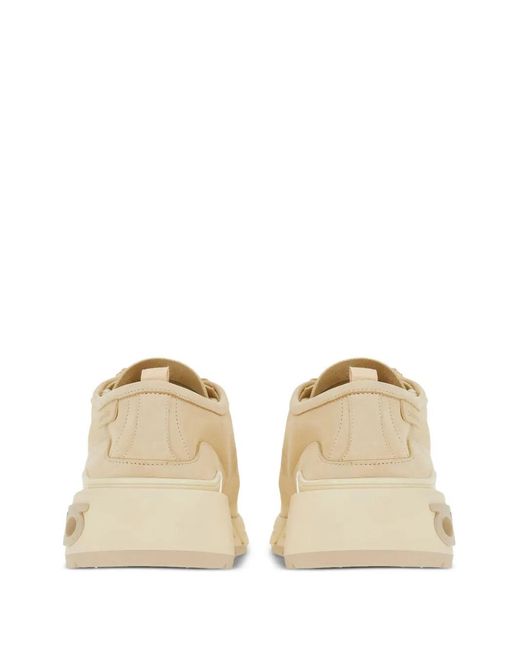Ferragamo Natural Lace-Up Leather Sneakers for men