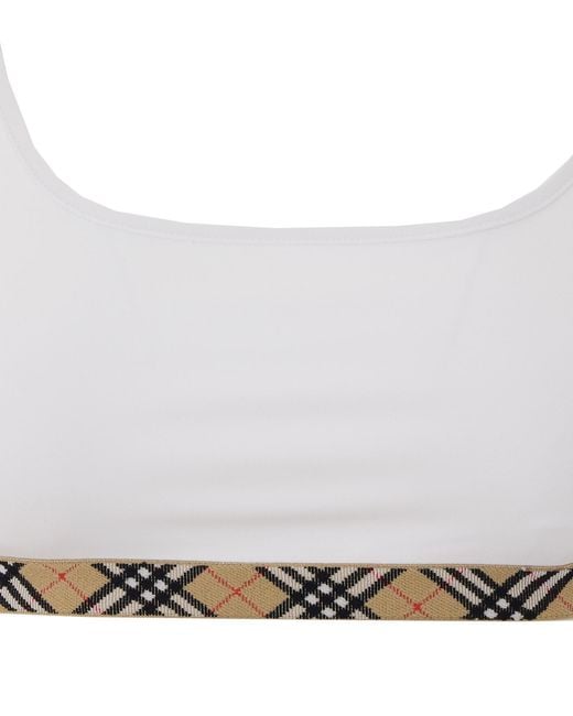 Burberry White Top Polyamide