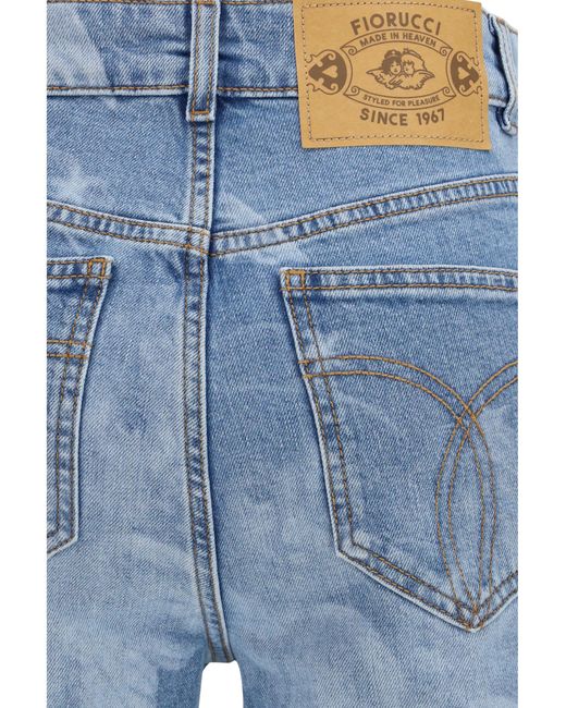 Fiorucci Blue Flare Skinny Angel-Print Jeans Cotton
