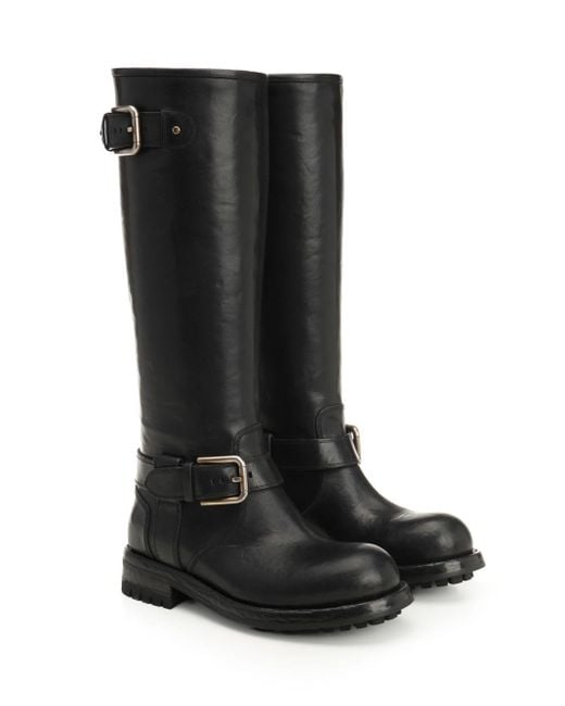 Dolce & Gabbana Black Biker Boot
