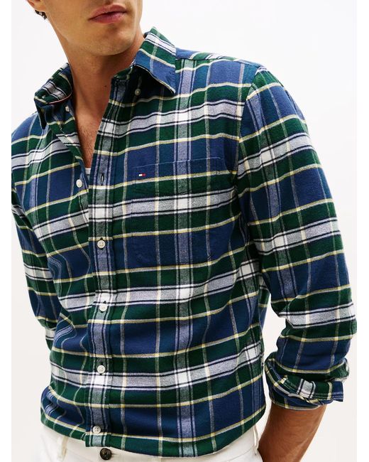 Tommy Hilfiger Blue Tartan Check Shirt for men