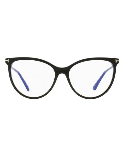 Tom Ford Black Magnetic Clip-On Eyeglasses Tf5994-B 001- 56Mm Ft5994 Plastic (Acetate)/Metal