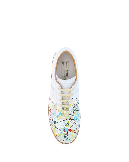Maison Margiela White Leather Sneakers for men