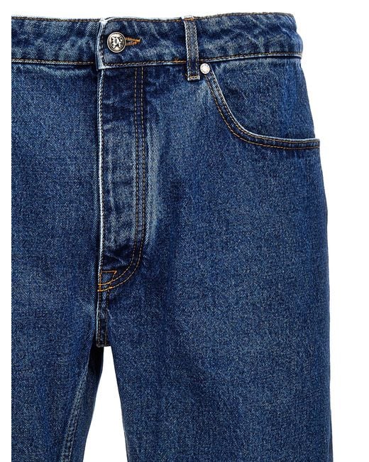 Palm Angels Blue 'Lw Monogram' Jeans for men