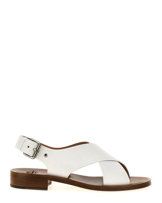 Church's White Crossed Band Sandals