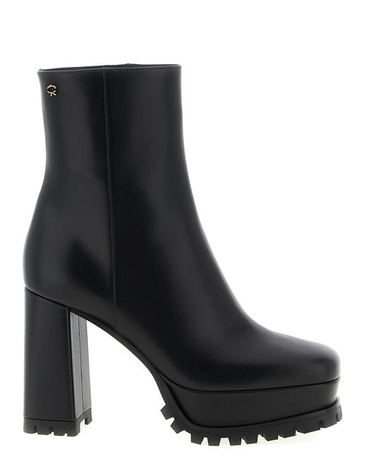Gianvito Rossi Black Harlem Ankle Boots