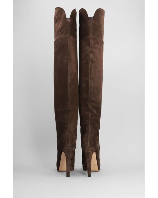 Casadei Brown Michelle High Heels Boots
