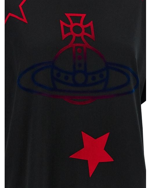 Vivienne Westwood Black 'Orb And Stars Classic' T-Shirt