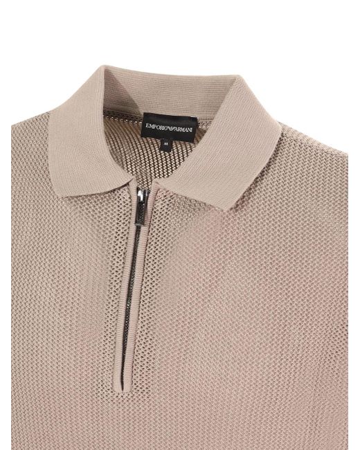 Emporio Armani Gray Polo Neck Sweater for men