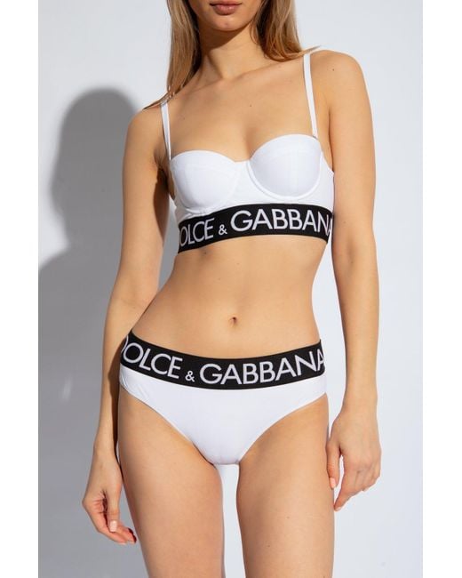 Dolce & Gabbana White Reversible Bikini