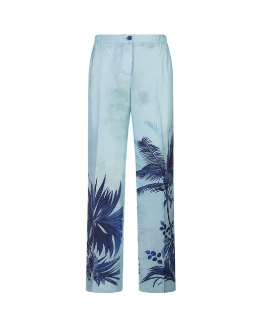 F.R.S For Restless Sleepers Blue Palms Etere Trousers