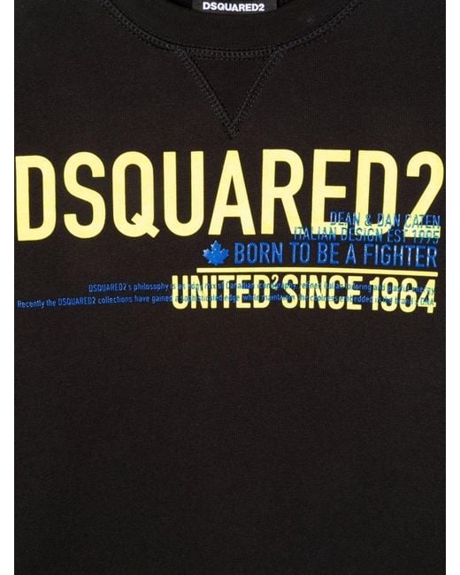 DSquared² Black Sweatshirt Relax Cotton Sweatshirts