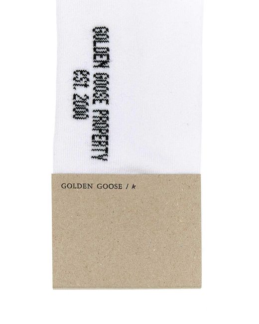 Golden Goose Deluxe Brand White Stretch Cotton Blend Socks for men