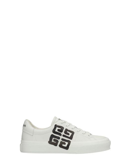 Givenchy City Court Sneakers In White Leather for Men - Lyst