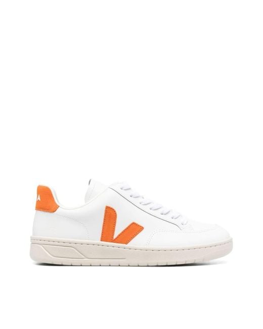 Veja V12 Leather Sneakers in White for Men Lyst