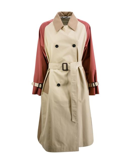 Weekend by Maxmara Double-breasted Trench Coat In Drip-proof Gabardine ...