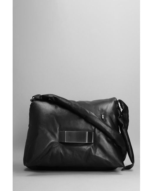 Rick Owens Pillow Shoulder Bag In Black Leather in Gray Lyst