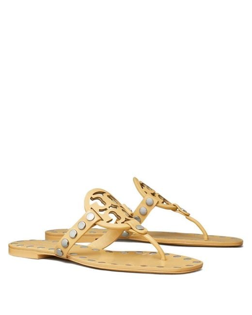 Tory Burch Metallic Sandals Outer: Leather