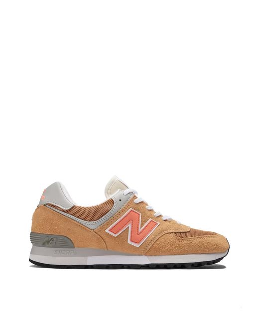 New Balance White 576 Made Uk Latte Sneakers Shoes for men